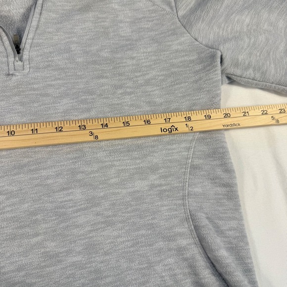 Eddie Bauer Womens Gray Heathered‎ Fleece 1/4 Zip Pullover Long Sleeve L G - Picture 8 of 13